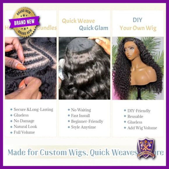 20 Inch Human Hair Extensions Sew In Wefts 100g Water Wave Curly Bundles